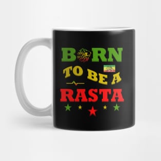 Born as a Rasta, Ethiopian, Lion of Judah, Reggae Mug